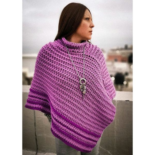 poncholana Poncho dos picos en lana